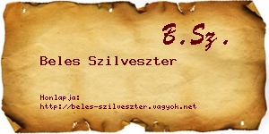 Beles Szilveszter névjegykártya